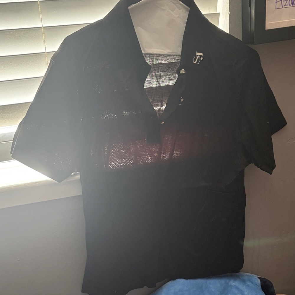 Black Short Sleeve Polo Tee - Unbranded
